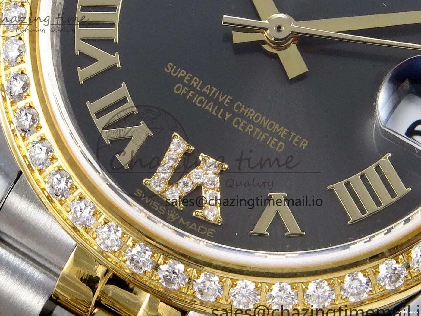 0513 Attractive DateJust 31 278383RBR JARF 1:1 Best Edition 904L Steel Gray Roman Diamonds Dial on SS YG Jubilee Bracelet HZ 880